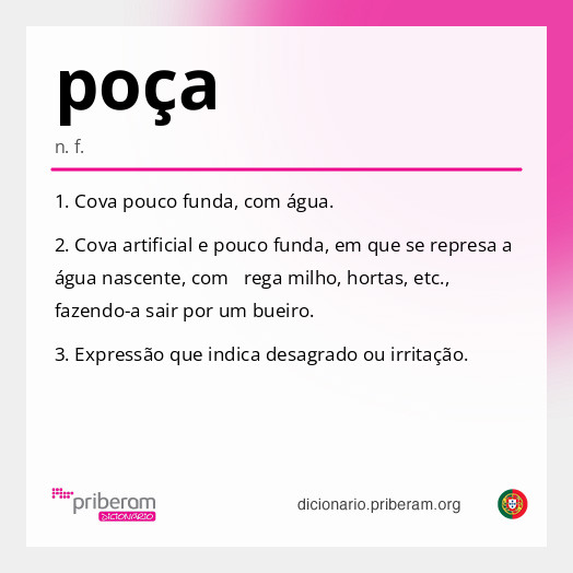 
   Significado de poça