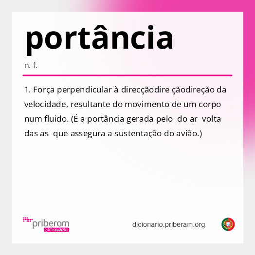 Significado de portância