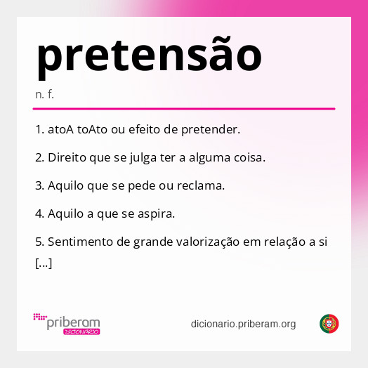 
   Significado de pretensão