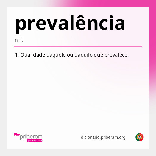 
   Significado de prevalência