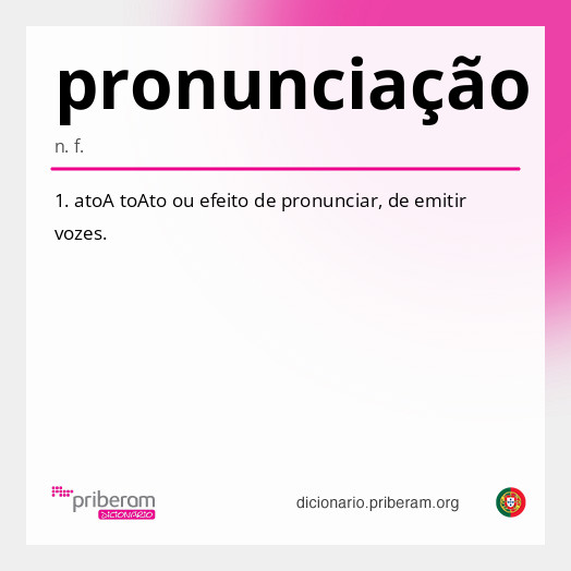 
   Significado de pronunciação