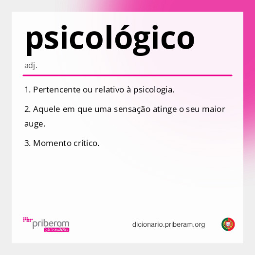
   Significado de psicológico
