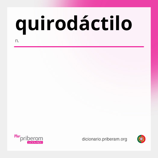 Significado de quirodáctilo