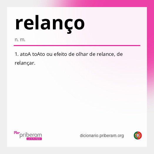 
   Significado de relanço
