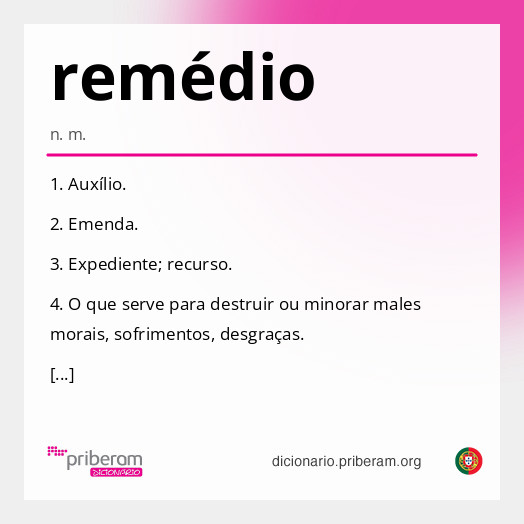 
   Significado de remédio
