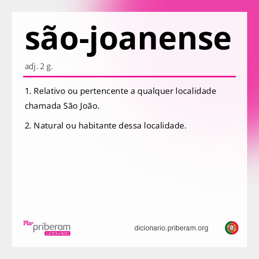 Significado de são-joanense