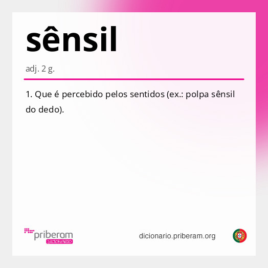 Significado de sênsil