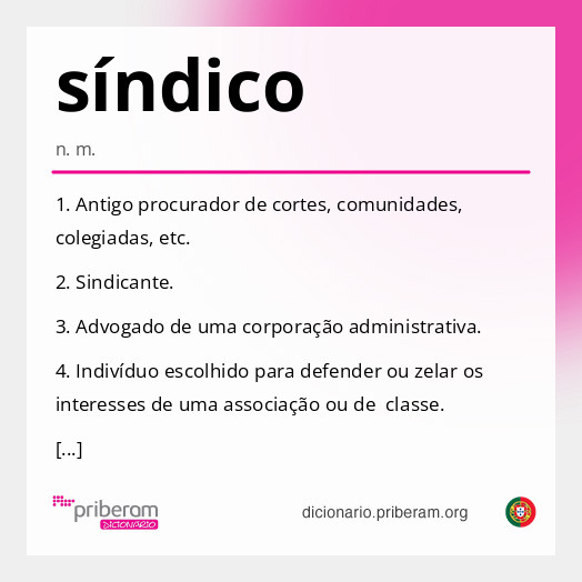 
   Significado de síndico