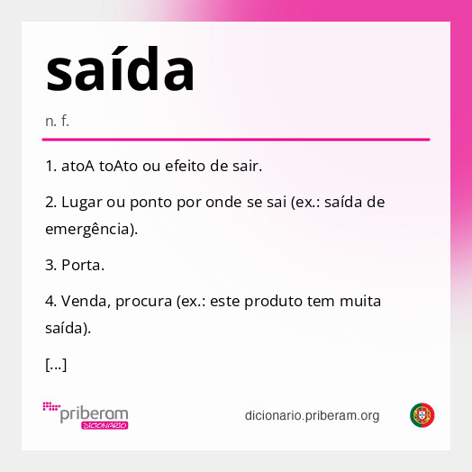 saída
