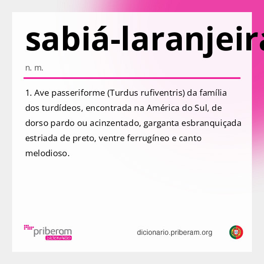 
   Significado de sabiá-laranjeira