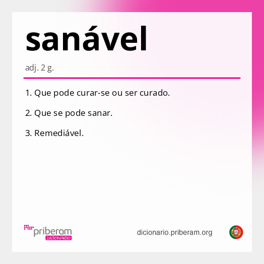 
   Significado de sanável