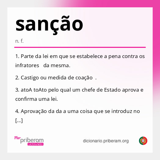 
   Significado de sanção