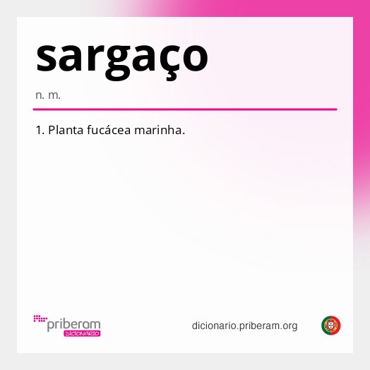 
   Significado de sargaço