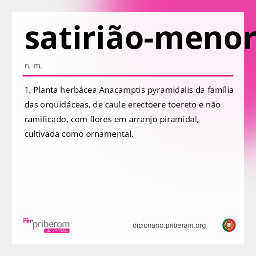 Significado de satirião-menor
