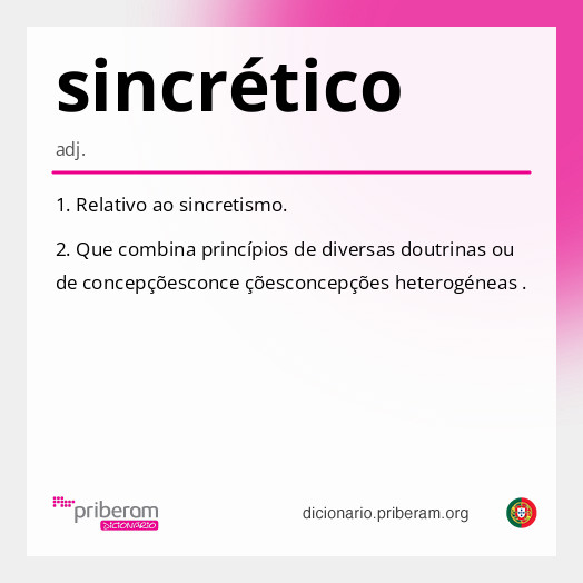 
   Significado de sincrético