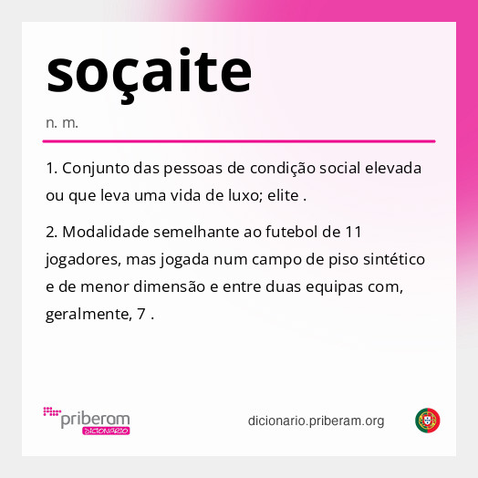 
   Significado de soçaite