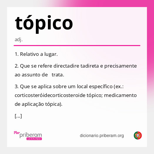 
   Significado de tópico