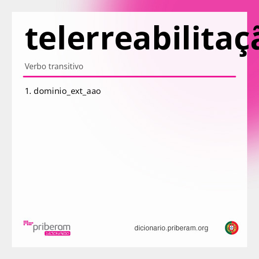 Significado de telerreabilitação