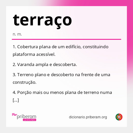 
   Significado de terraço