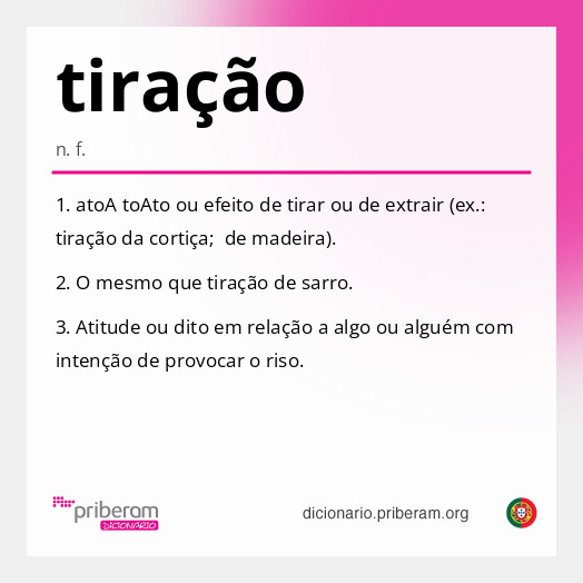 Significado de tiração