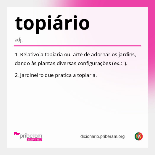 
   Significado de topiário