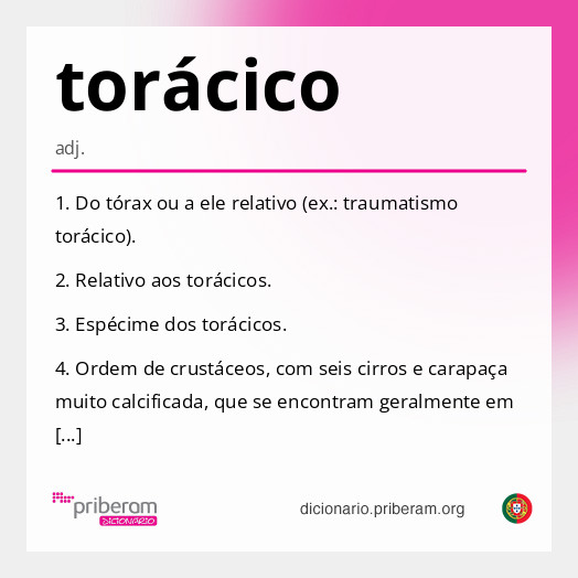 
   Significado de torácico