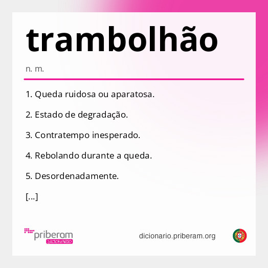 
   Significado de trambolhão