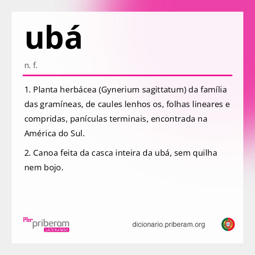 Significado de ubá
