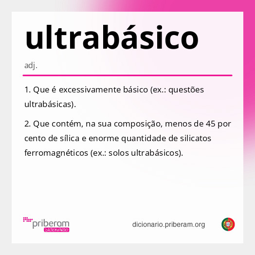 
   Significado de ultrabásico