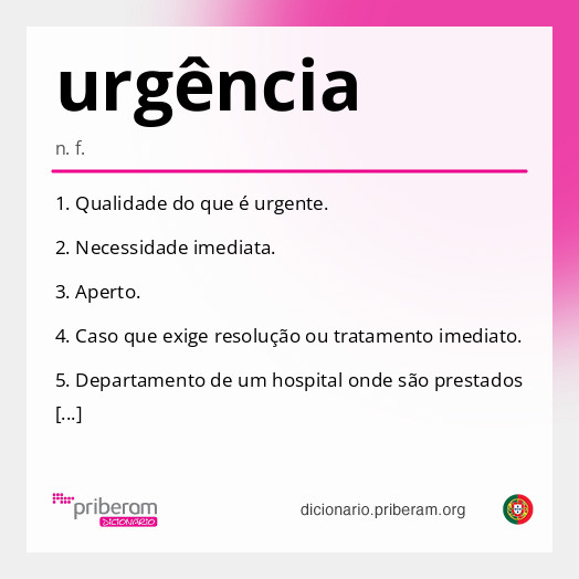 
   Significado de urgência