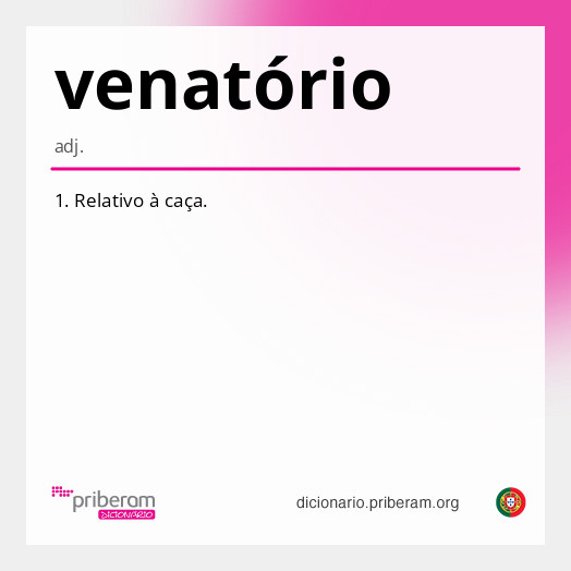 
   Significado de venatório