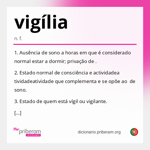 
   Significado de vigília