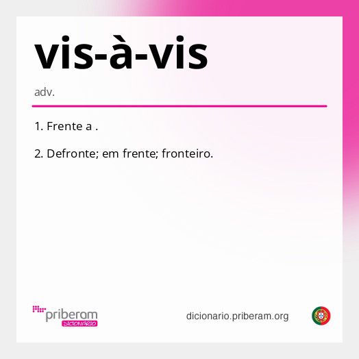 
   Significado de vis-à-vis