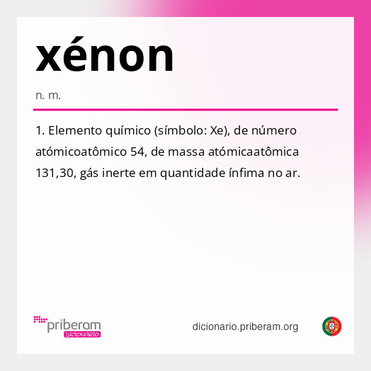 
   Significado de xénon