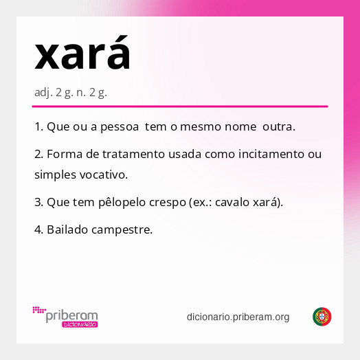 
   Significado de xará