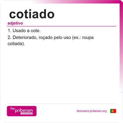 Significado de cotiado
