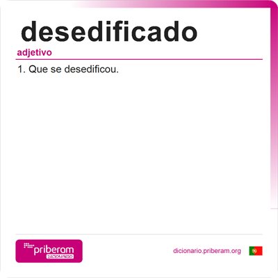 Significado de desedificado
