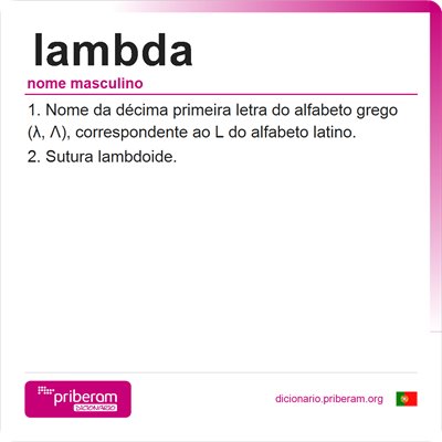 Significado de lambda
